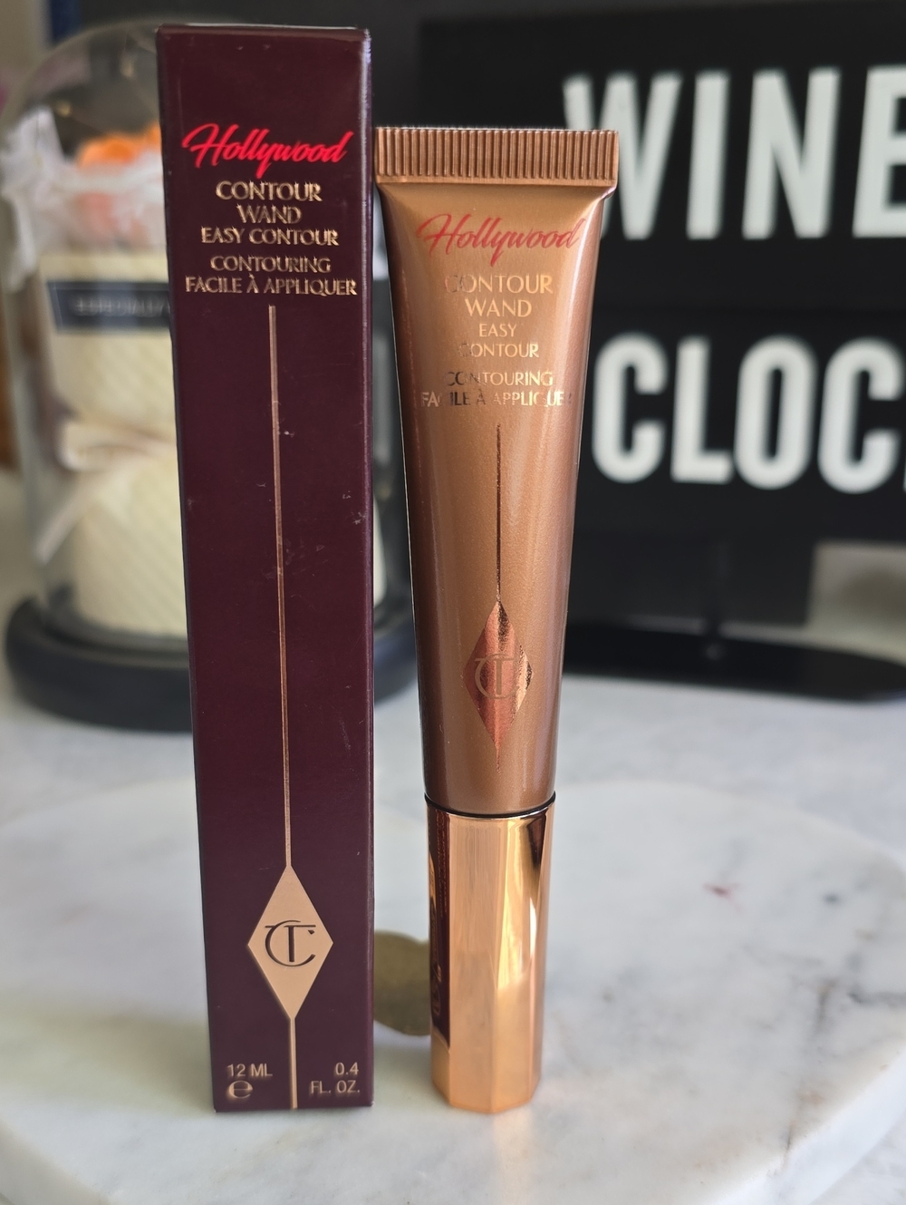 Charlotte Tilbury Hollywood Contour Wand in Shimmery Bronze & Rose Gold